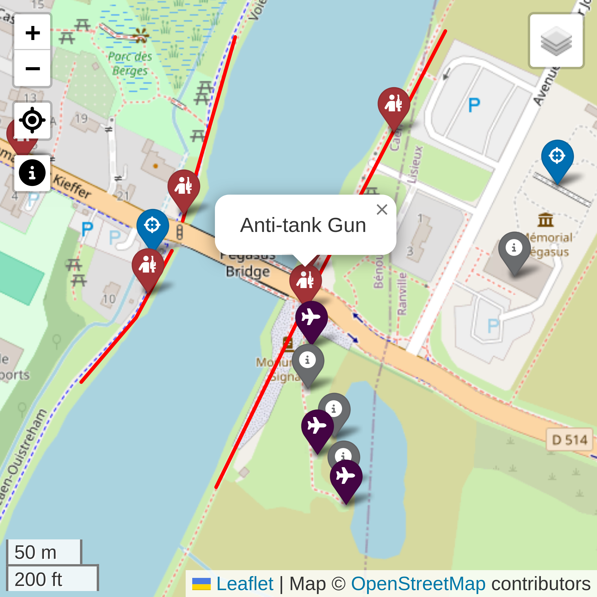 Screenshot of the map